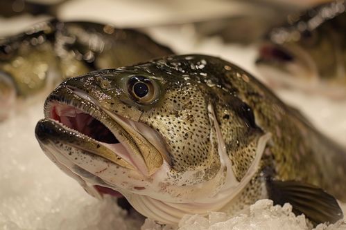 海產品食材銀鱈魚菜品 攝影圖